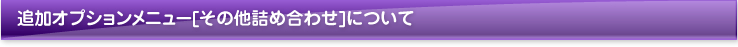 追加オプションメニュー[その他詰め合わせ]について